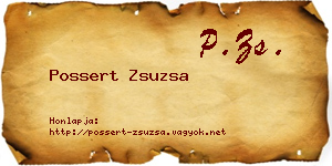 Possert Zsuzsa névjegykártya